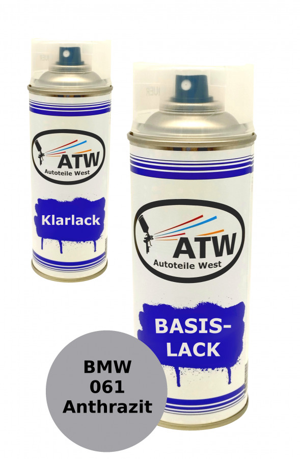 Autolack für BMW 061 Anthrazit +400ml Klarlack Set